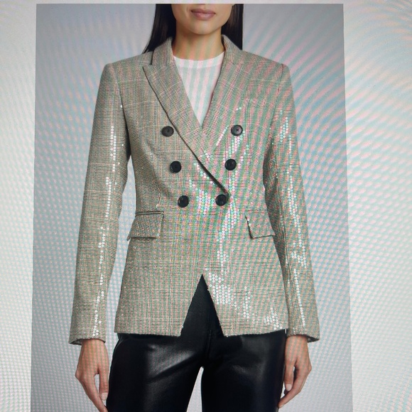 Veronica Beard Plaid Sequined Miller sz 4 - Picture 12 of 13